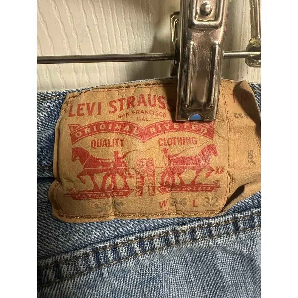 Vintage Levi's 501 XX Button Fly Jeans 34x 32 Made Mexico 100% Cotton Red Label